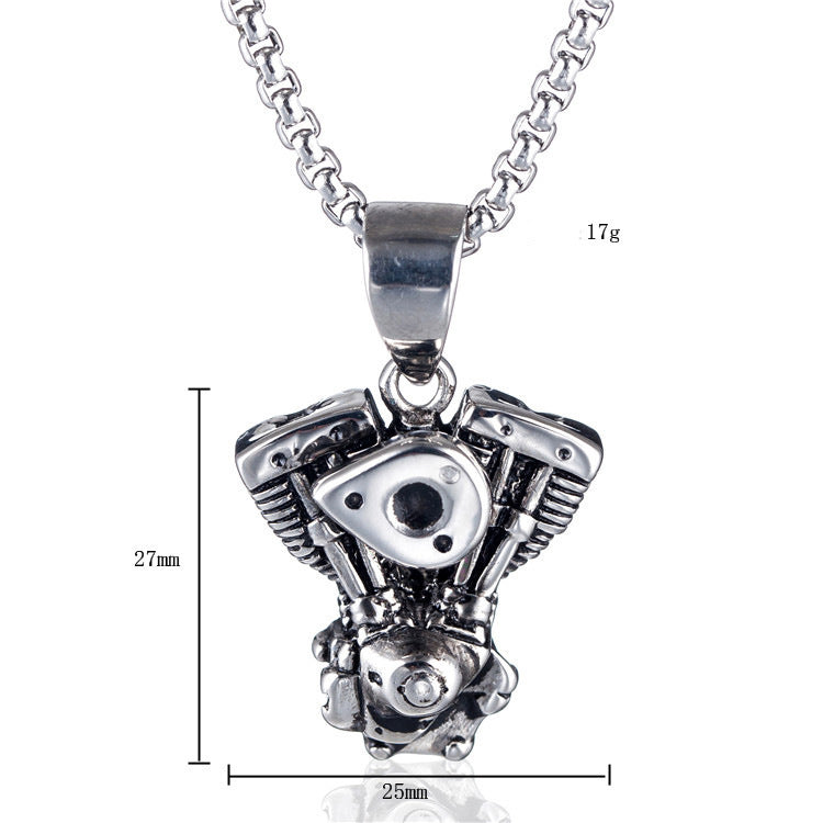 Wholesale Vintage Punk Gothic Motorcycle Engine Necklace