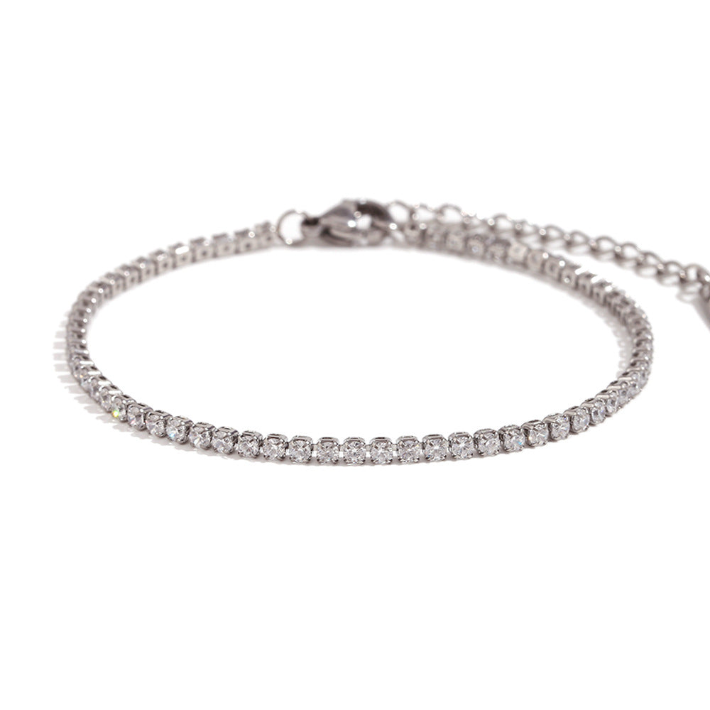 Wholesale Gold and silver zircon-set Stainless Steel Bracelets