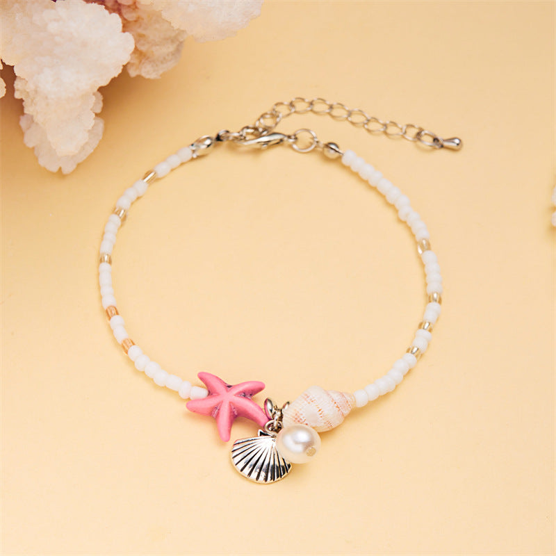 Wholesale Natural style starfish shell bracelet