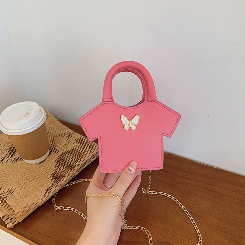 Wholesale PU Clothing Bags, Mini Children's Handbags, Candy Colored Single Shoulder Diagonal Cross Bags