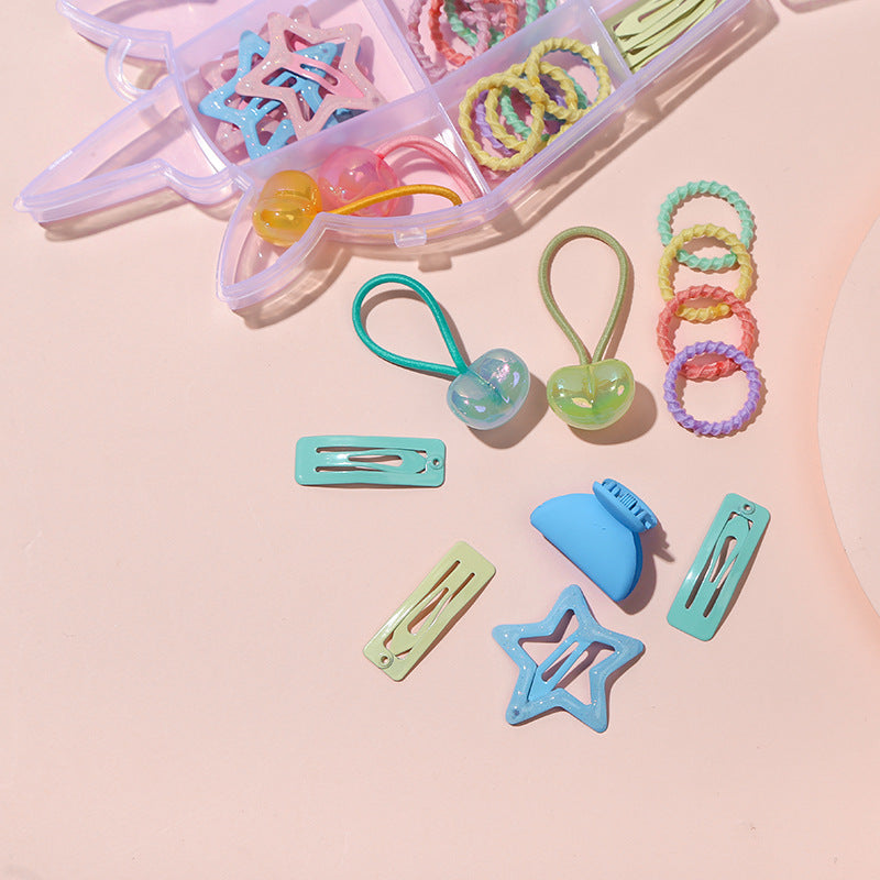 Wholesale plastic kids hair accessories set