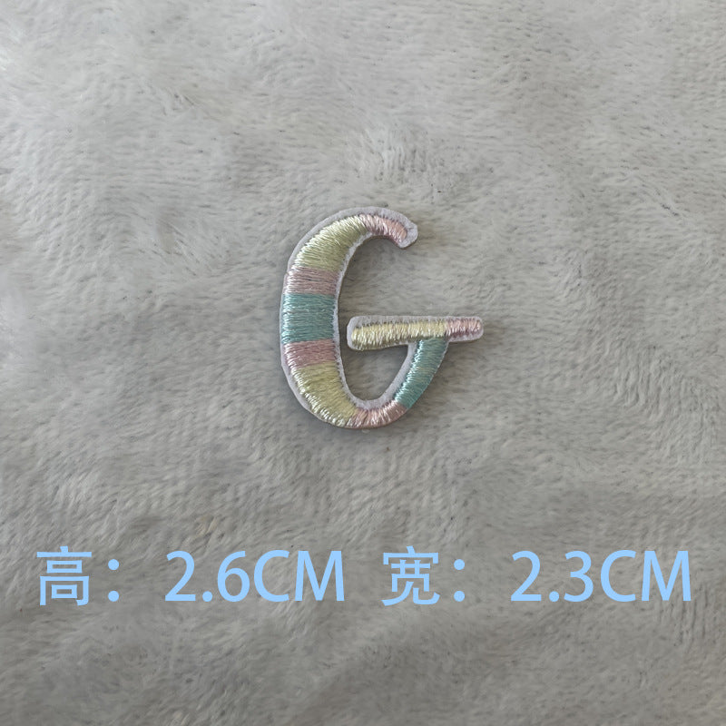 Wholesale Colorful 26 English letters embroidered patch