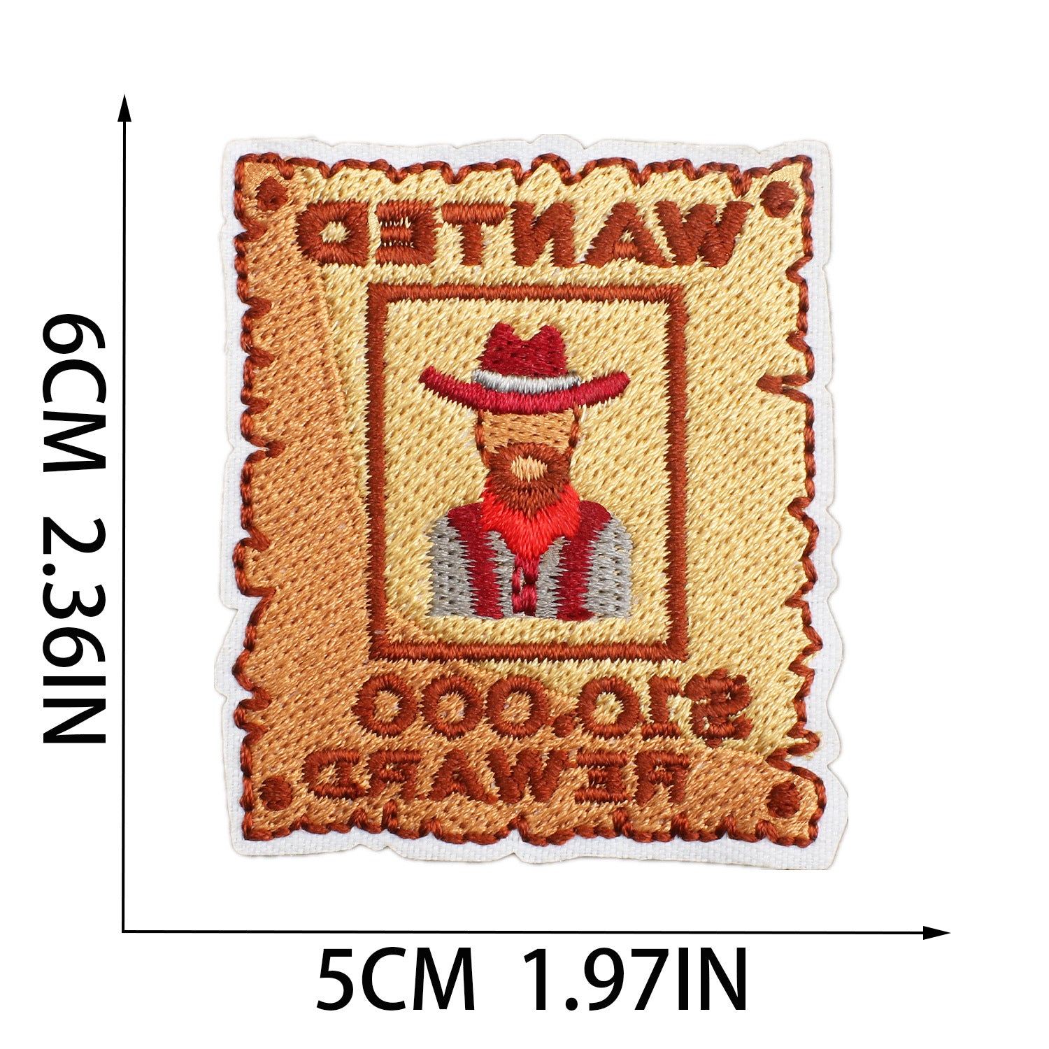 Wholesale Western Cowboy Cactus Embroidery Patch Polyester Thread DIY Decorative Accessory For Clothing Bags Resale