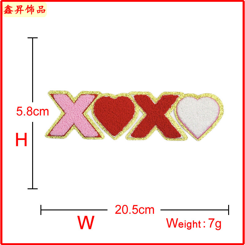 Wholesale English Letter Cloth Stickers Embroidered Clothing Accessories Patches