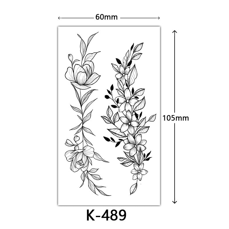 Wholesale Fresh Flower Tattoo Stickers
