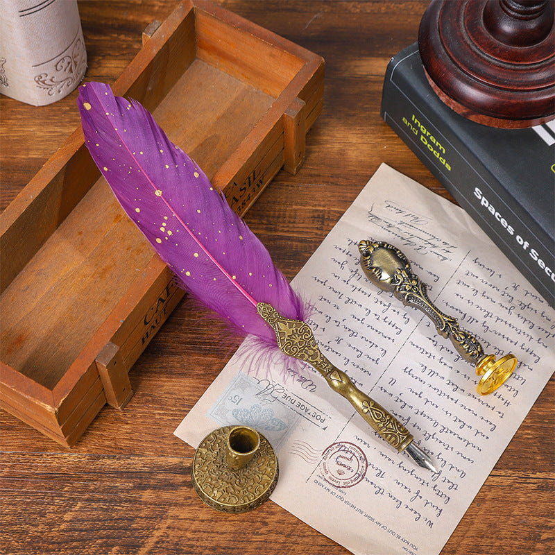 Wholesale Metal Feather Ink Pens