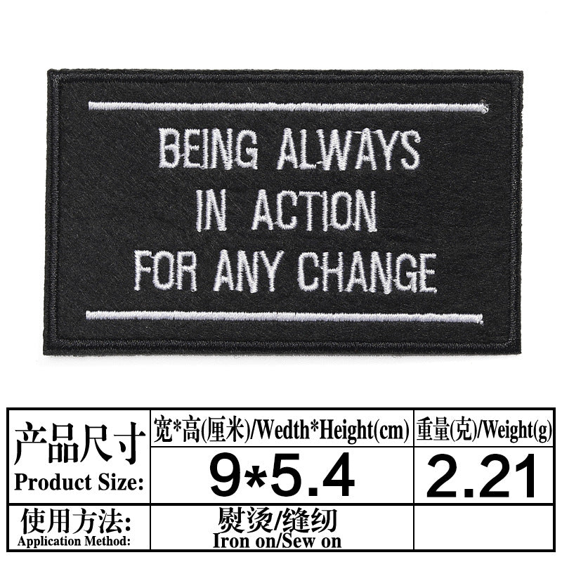 Wholesale Black And White Embroidered Letter Patches Set Of 16 For Clothes Bags Towels Fashion Decorative Gift Resale