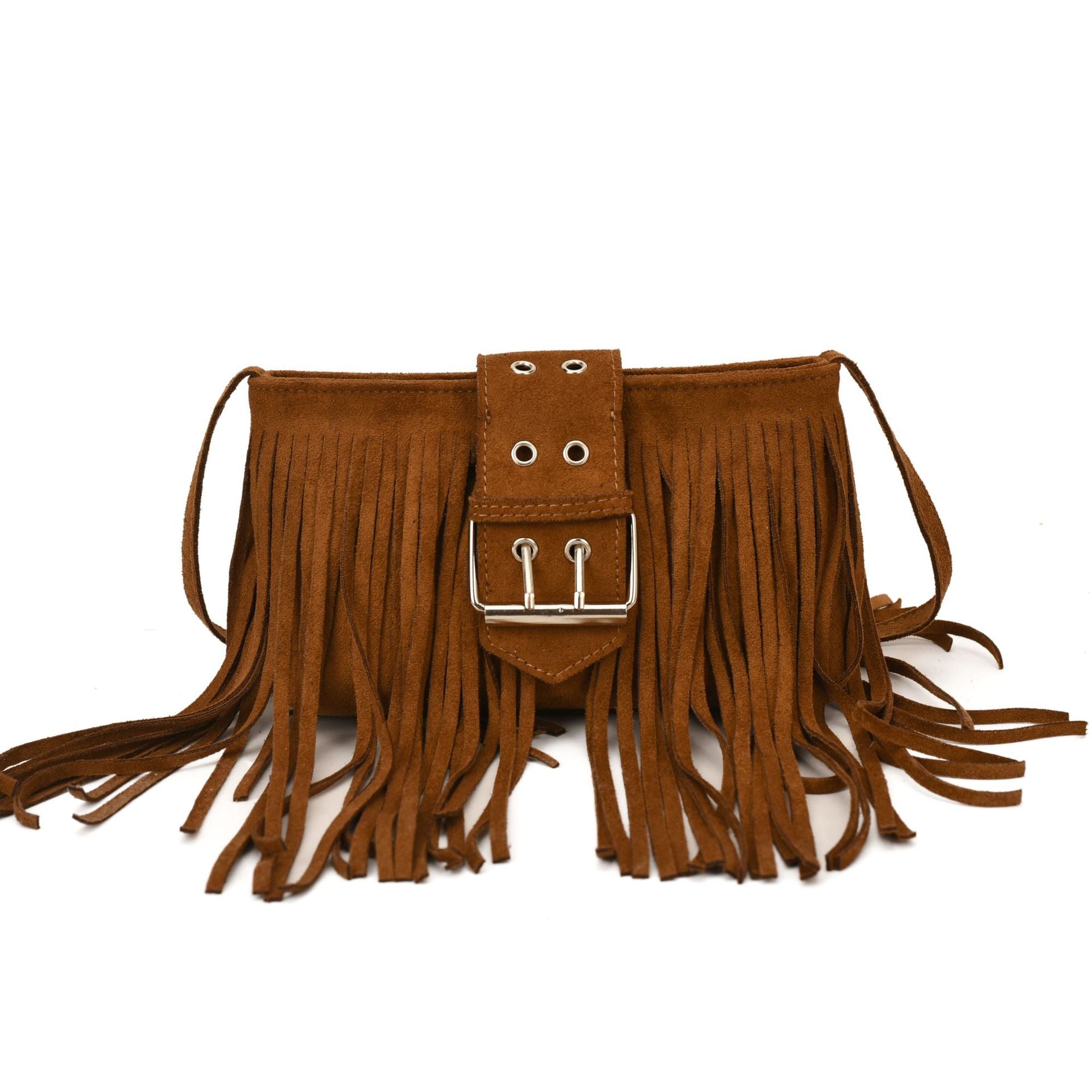 Wholesale Retro tassel suede small square bag shoulder crossbody bag