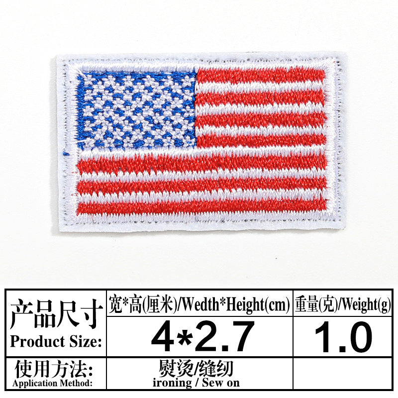 Wholesale Independence Day flag colorful and diverse embroidery DIY patches