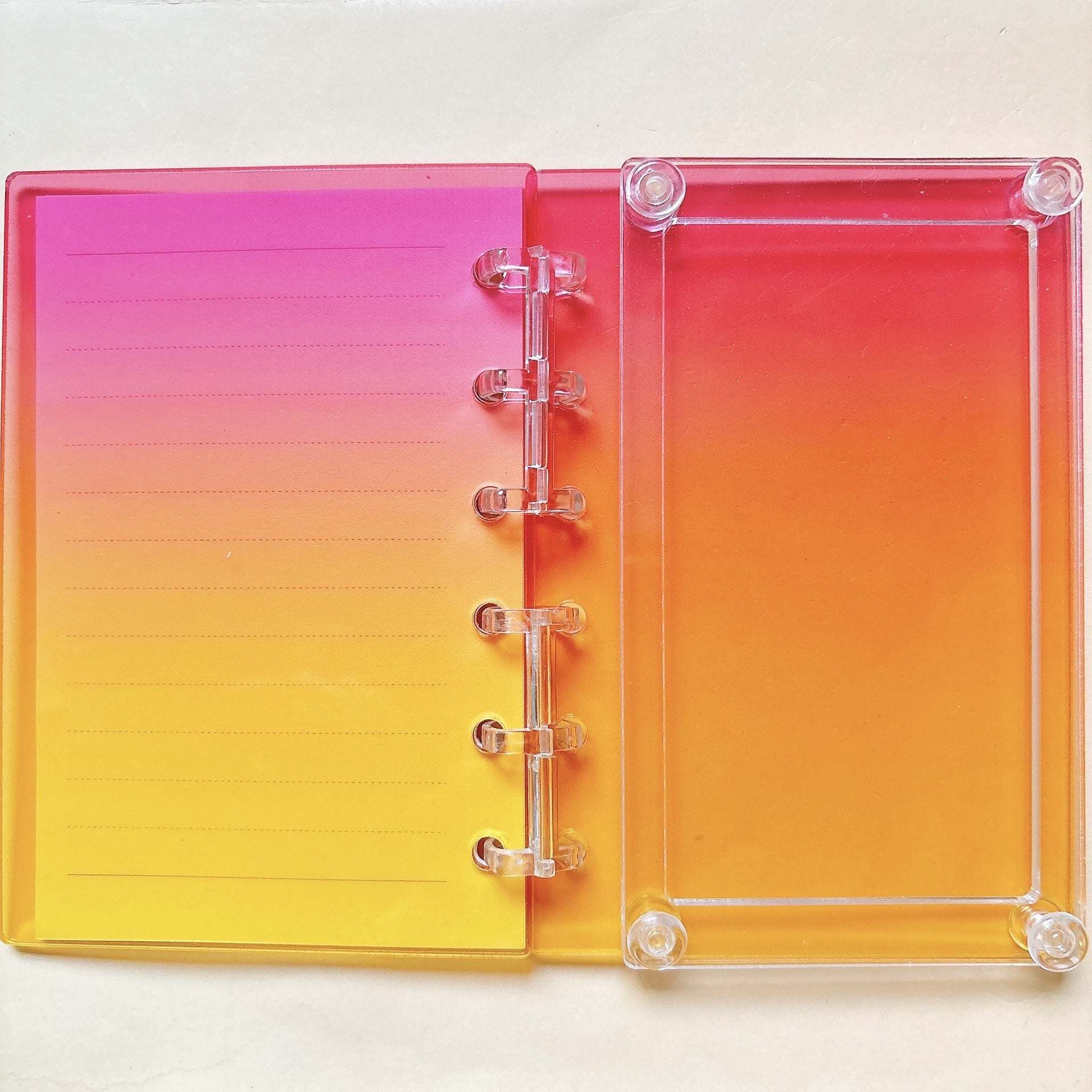 Wholesale Color gradient shake acrylic notebook explosions exquisite loose-leaf  A7A5