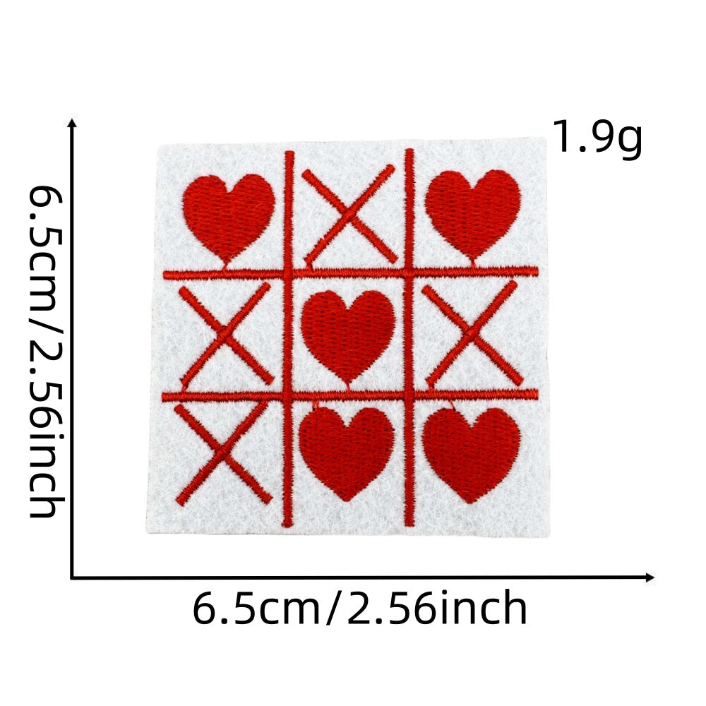 Wholesale Embroidered Iron On Patch Pink Valentine Hearts Cute Bear Design Wedding Scrapbook Decor Fashion DIY Accessory