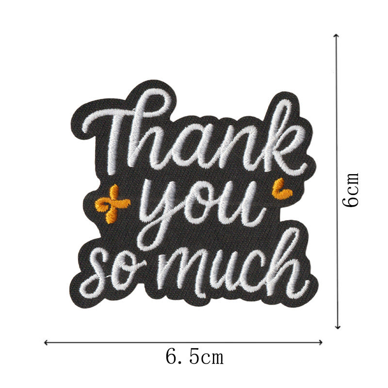 Wholesale Trendy Iron On Embroidered Alphabet Patch Set Of 9 Black Background For Clothing Towel DIY Decorative
