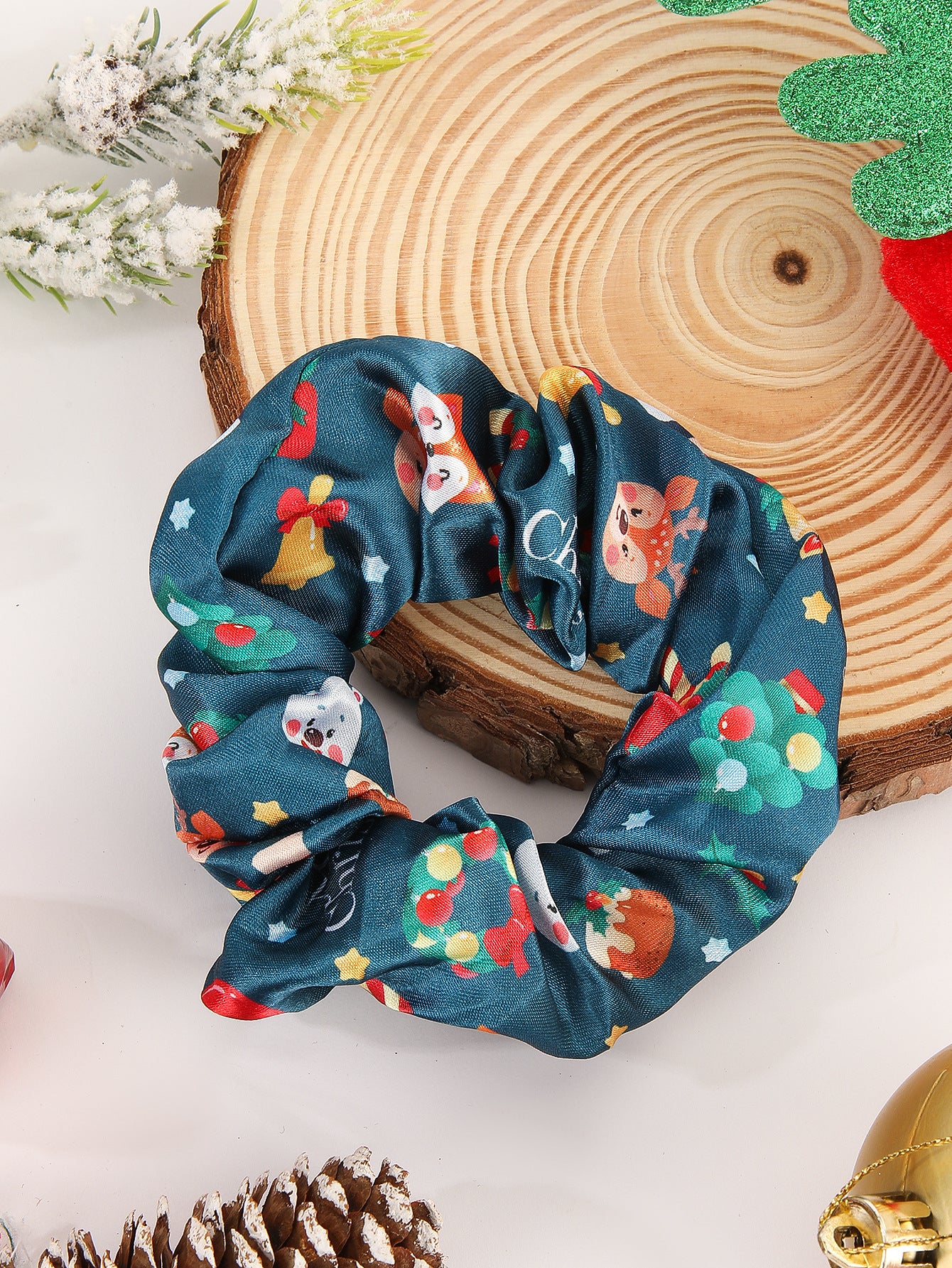 Wholesale Santa Claus Reindeer Christmas Tree Snowflake Snowman Hair Scrunchies