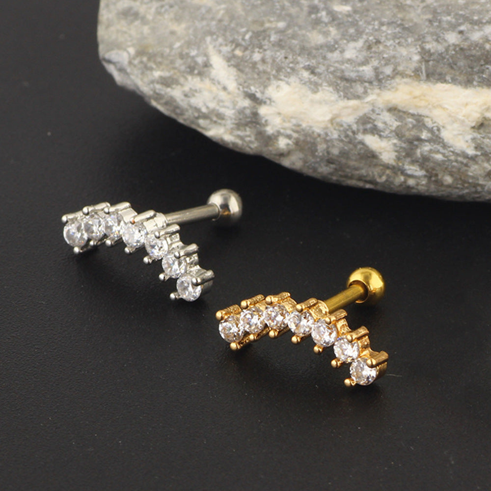 Wholesale Zircon Stainless Steel Ear Bone Nails