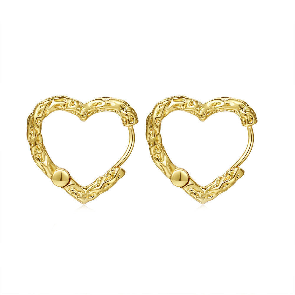 Wholesale 925 Sterling Silver Heart-shaped Earrings