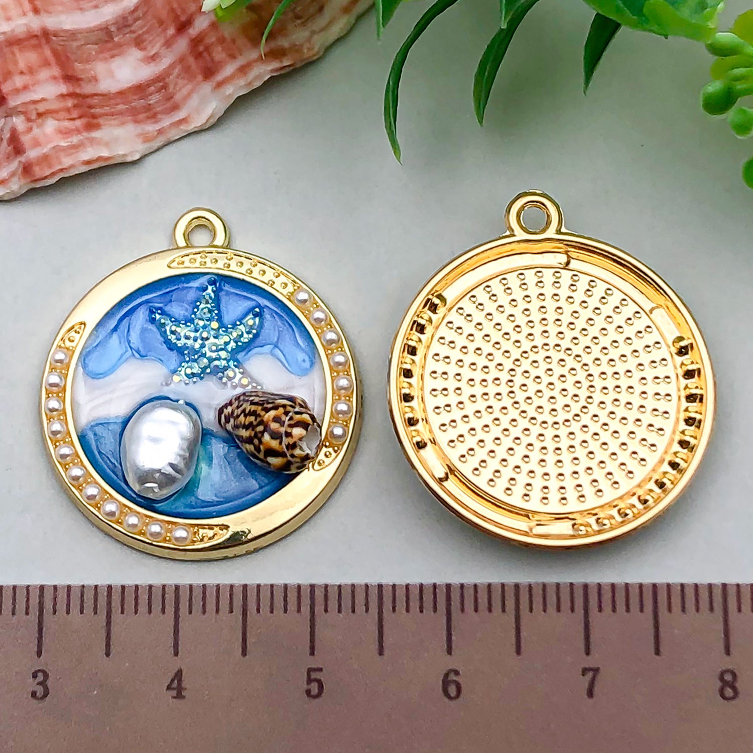 Wholesale Oil Painting Ocean Starfish Alloy Oil Dropping DIY Jewelry Accessories French Retro Light Luxury Enamel Earrings Necklace Pendant