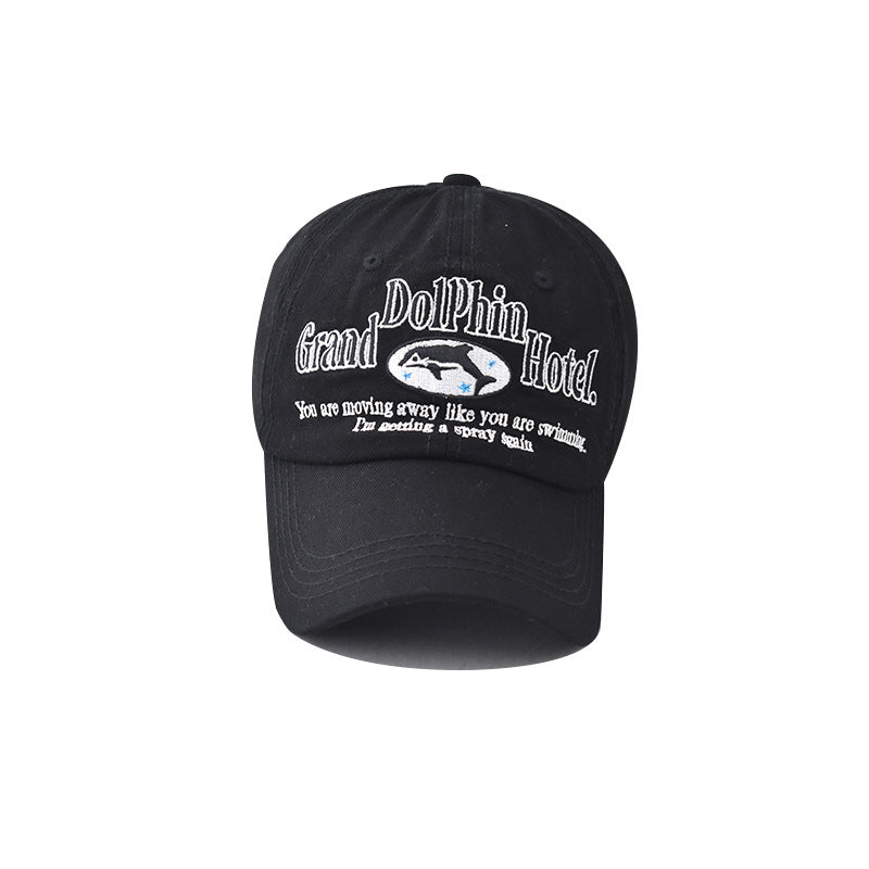 Wholesale Pure Cotton Washed Distressed Dolphin Baseball Cap