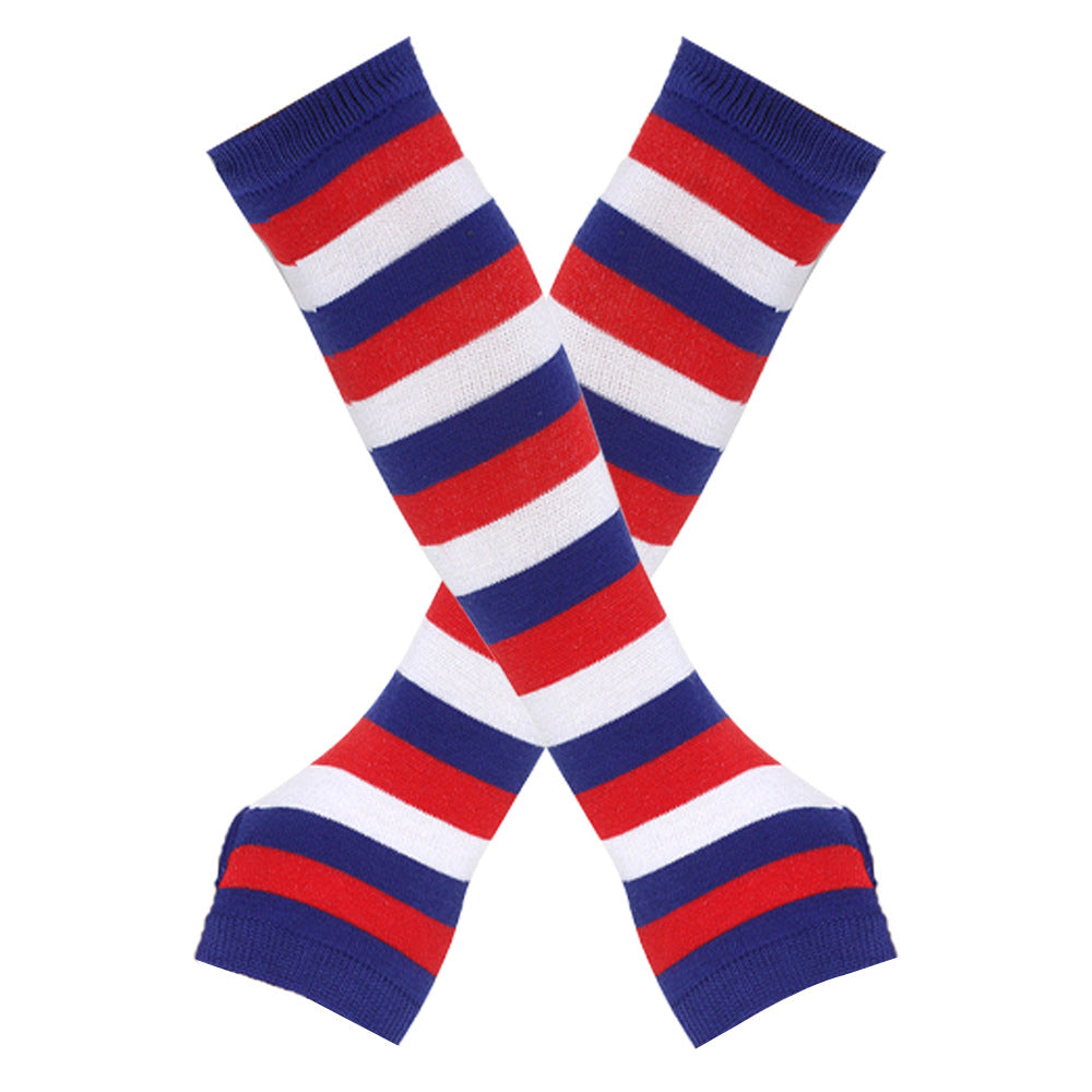 Wholesale Christmas Spring and Autumn Thin Elbow-Length Fingerless Arm Sleeves