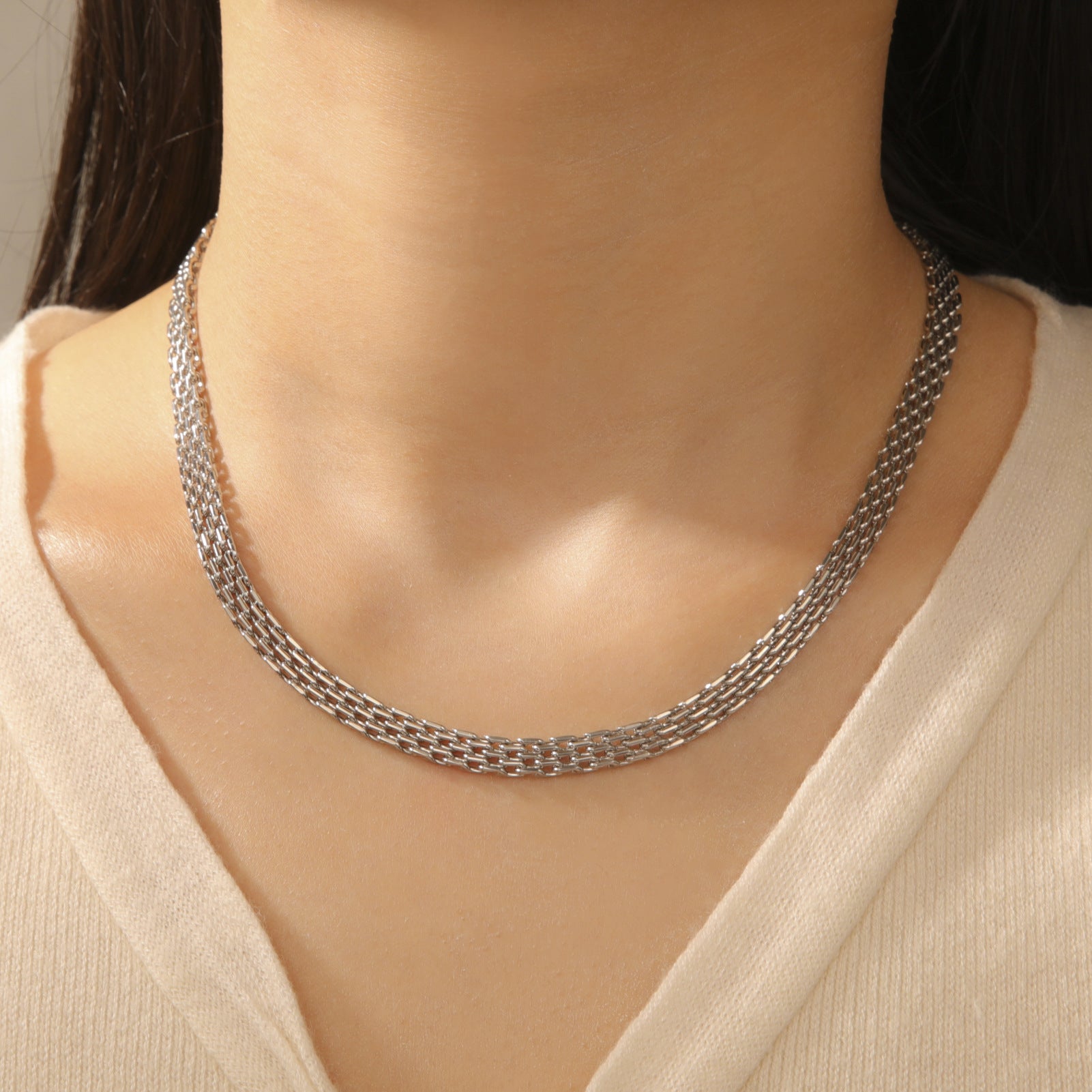 Wholesale Stainless Steel Mesh Necklace