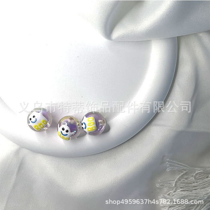 Cuentas de perlas de goteo de aceite hueco de 10 piezas al por mayor