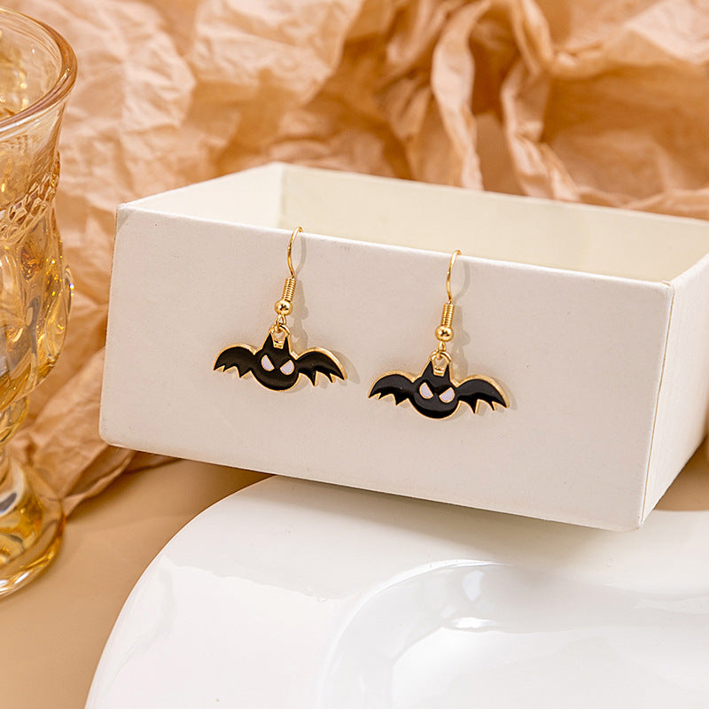 Wholesale Halloween Bat Pumpkin Funny Horror Skull Eye Earrings