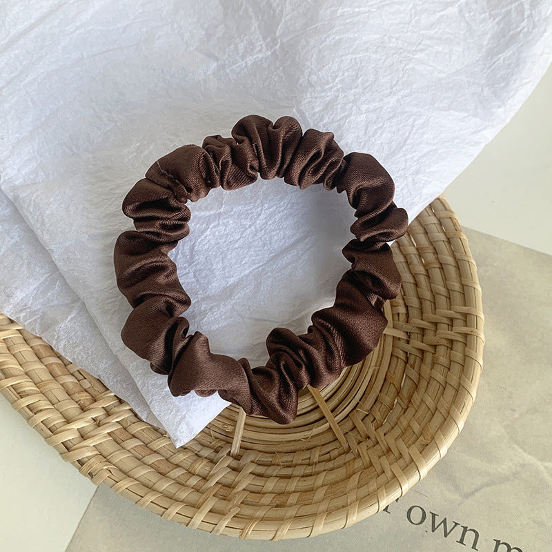 Wholesale Solid Color Satin Small Hair Tie