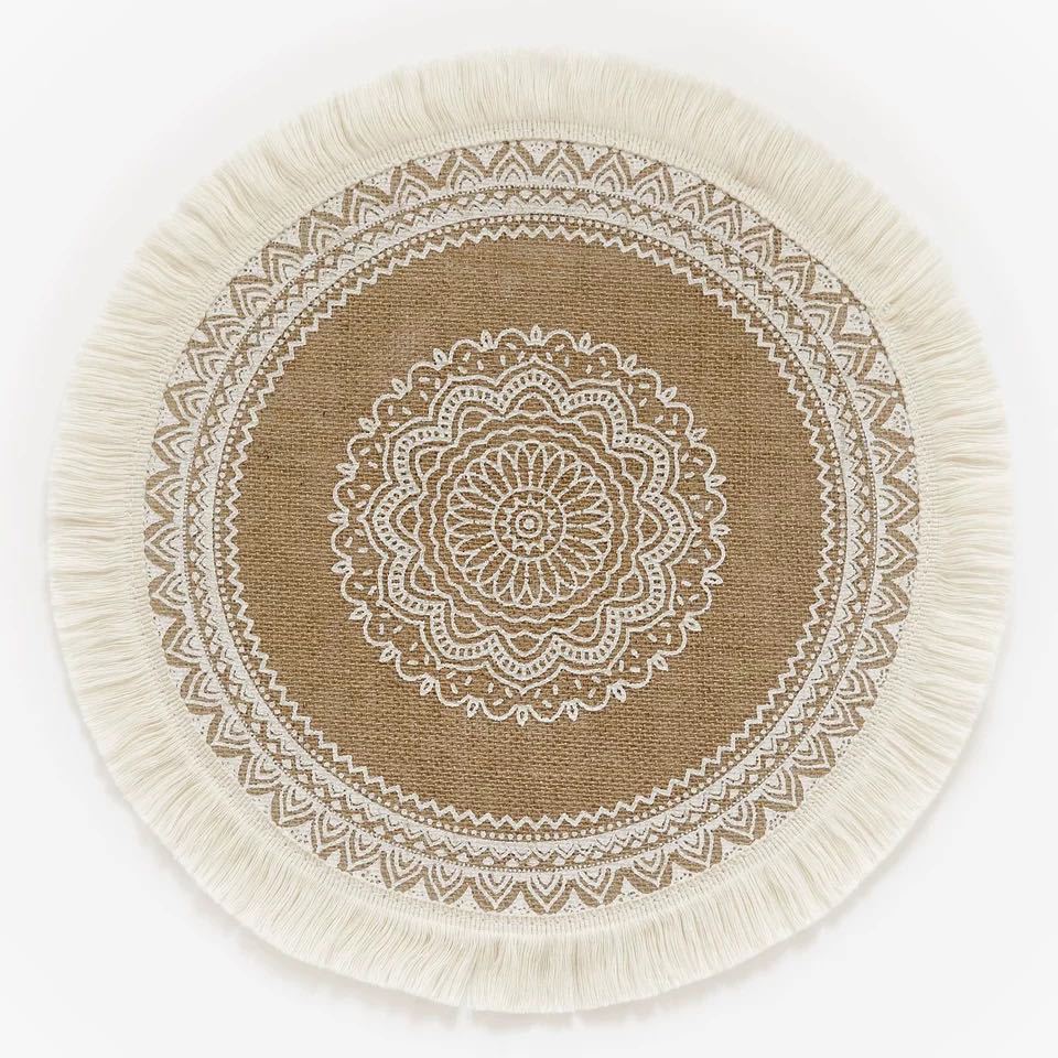 Wholesale Cotton Linen Woven Coaster Placemat