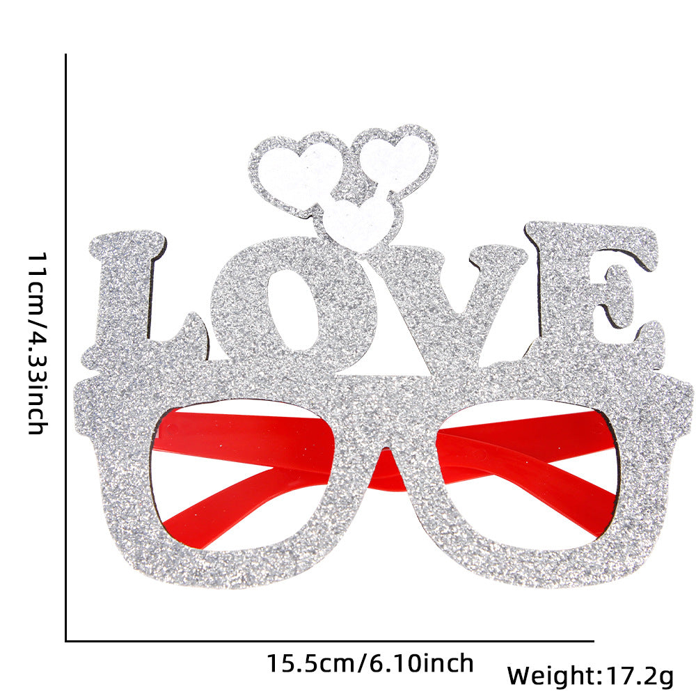 Wholesale Valentine's Day Glasses Party Party Decorations Love Love Party Glasses Photo Props