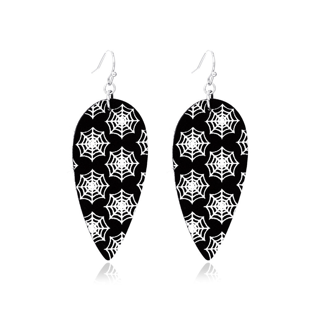 Wholesale Halloween Series Funny Spider Skull Earrings