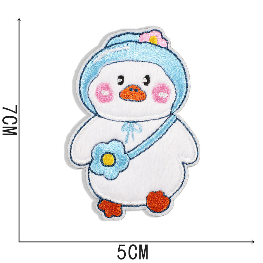 Wholesale Duckling embroidery patch cartoon embroidery label clothes patch
