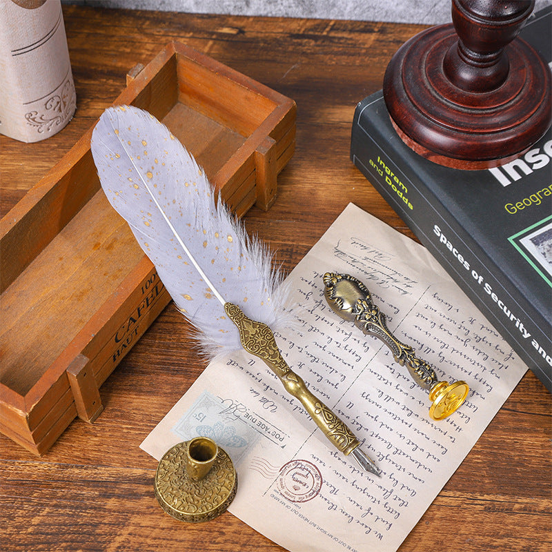 Wholesale Metal Feather Ink Pens