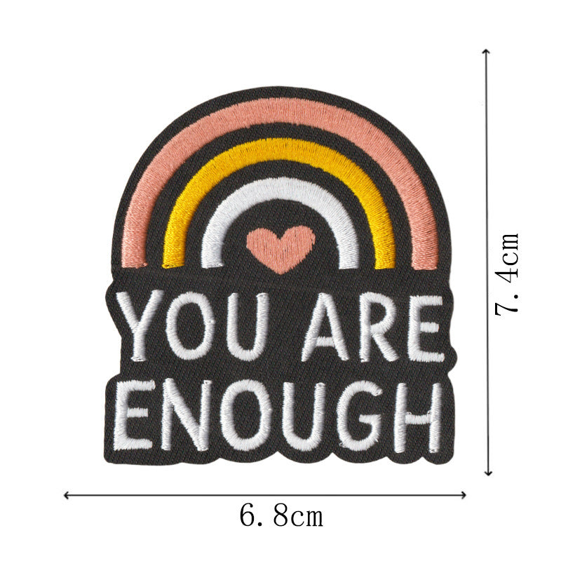 Wholesale Trendy Iron On Embroidered Alphabet Patch Set Of 9 Black Background For Clothing Towel DIY Decorative