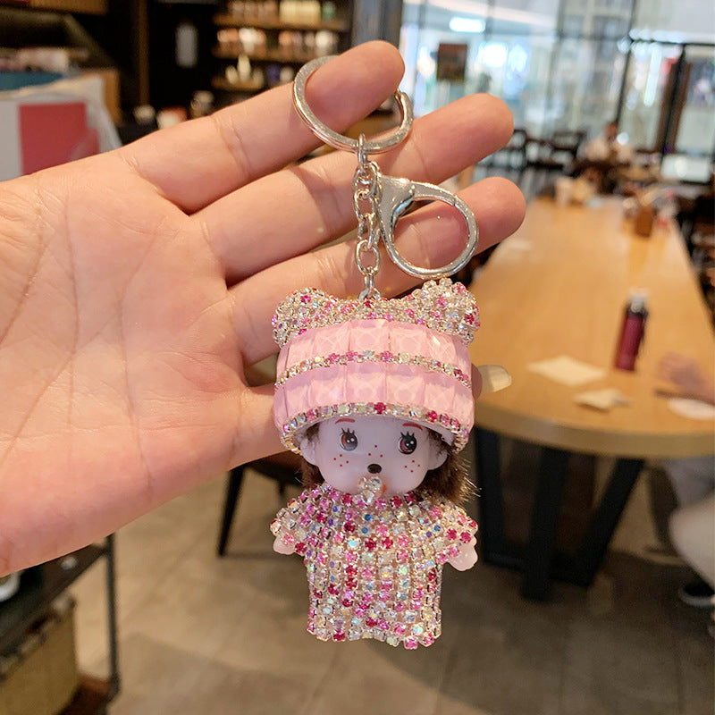 Wholesale Cartoon Doll Crystal Keychain