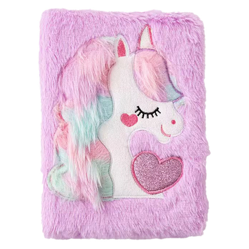 Wholesale Unicorn Cute Stuffed Notebook A5 Girly Heart