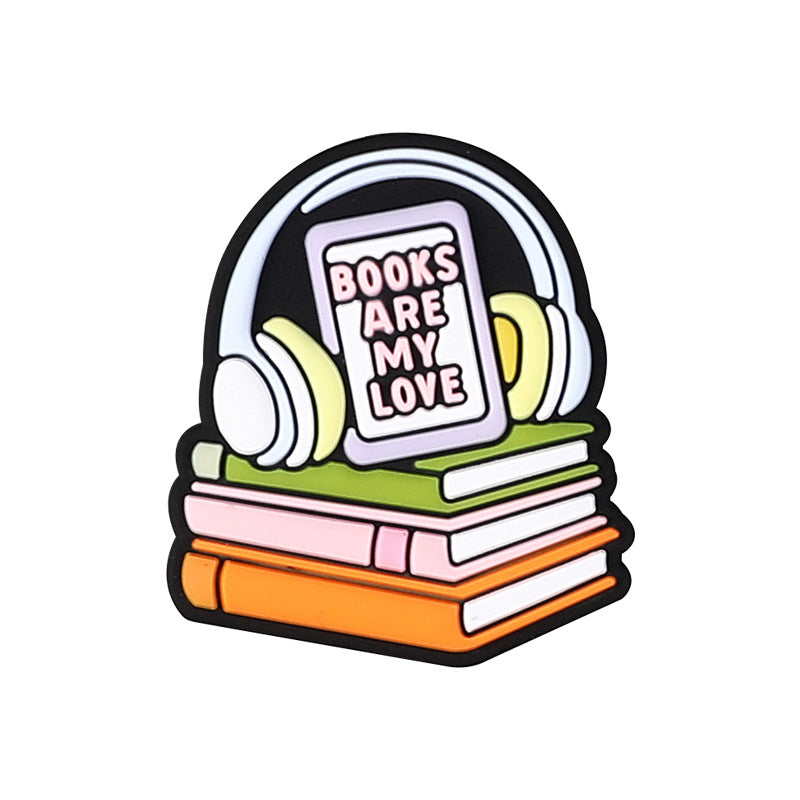 Wholesale 20pcs English Children's Cartoon Letter Glue Silicone Beads