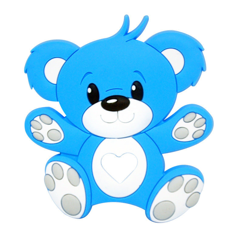 Wholesale 20pcs Bear Silicone Cartoon Unicorn Tooth Stick Beads