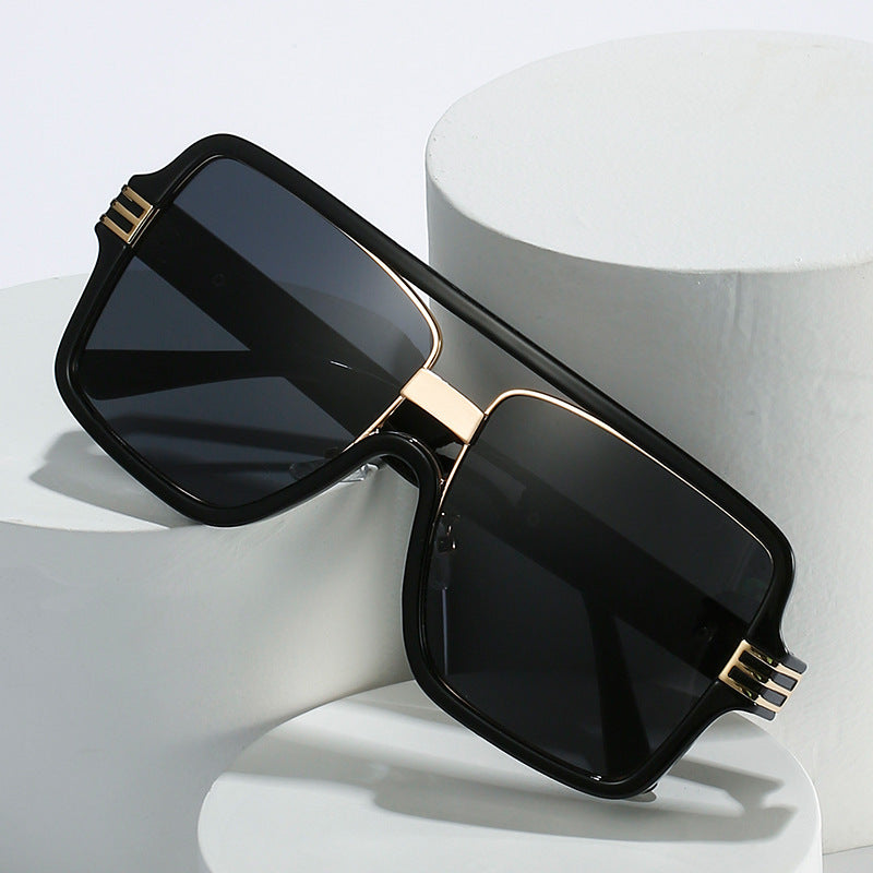 Wholesale Fashion Retro Color Lens Oversized Square Sunglasses