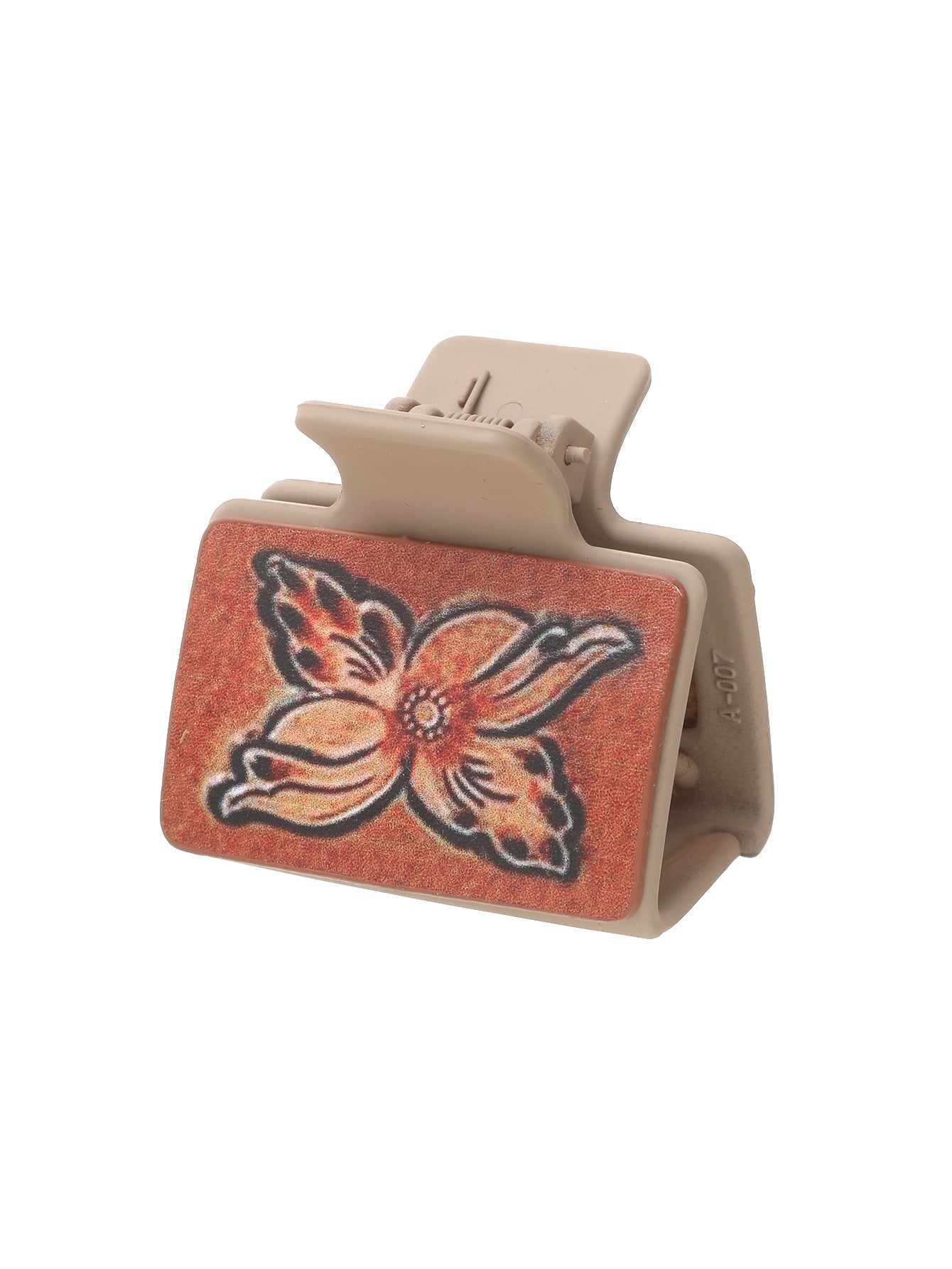 Wholesale Western Style Cactus Butterfly Flower Leather Hairpin Women Shark Clip