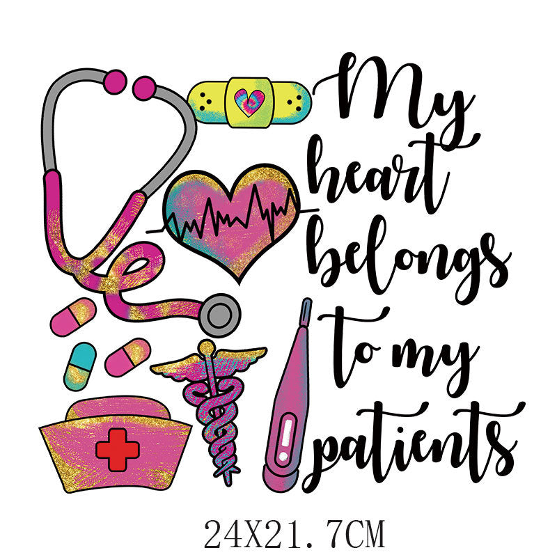 Wholesale Doctor and nurse heat transfer printing   UV DTF Ready to Press Transfers Wraps
