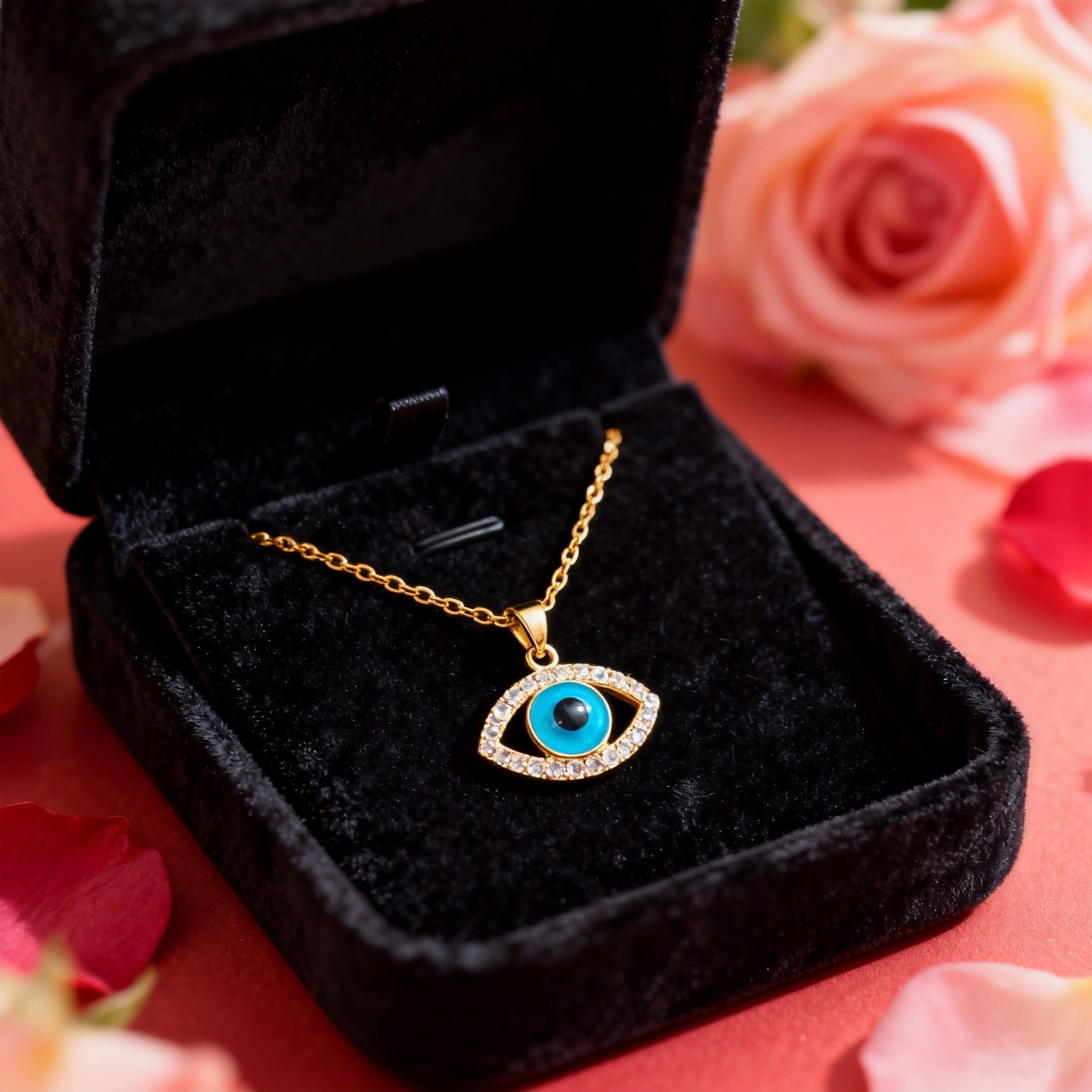 Wholesale Devil' s Eye eye necklace with enamel personalized pendant