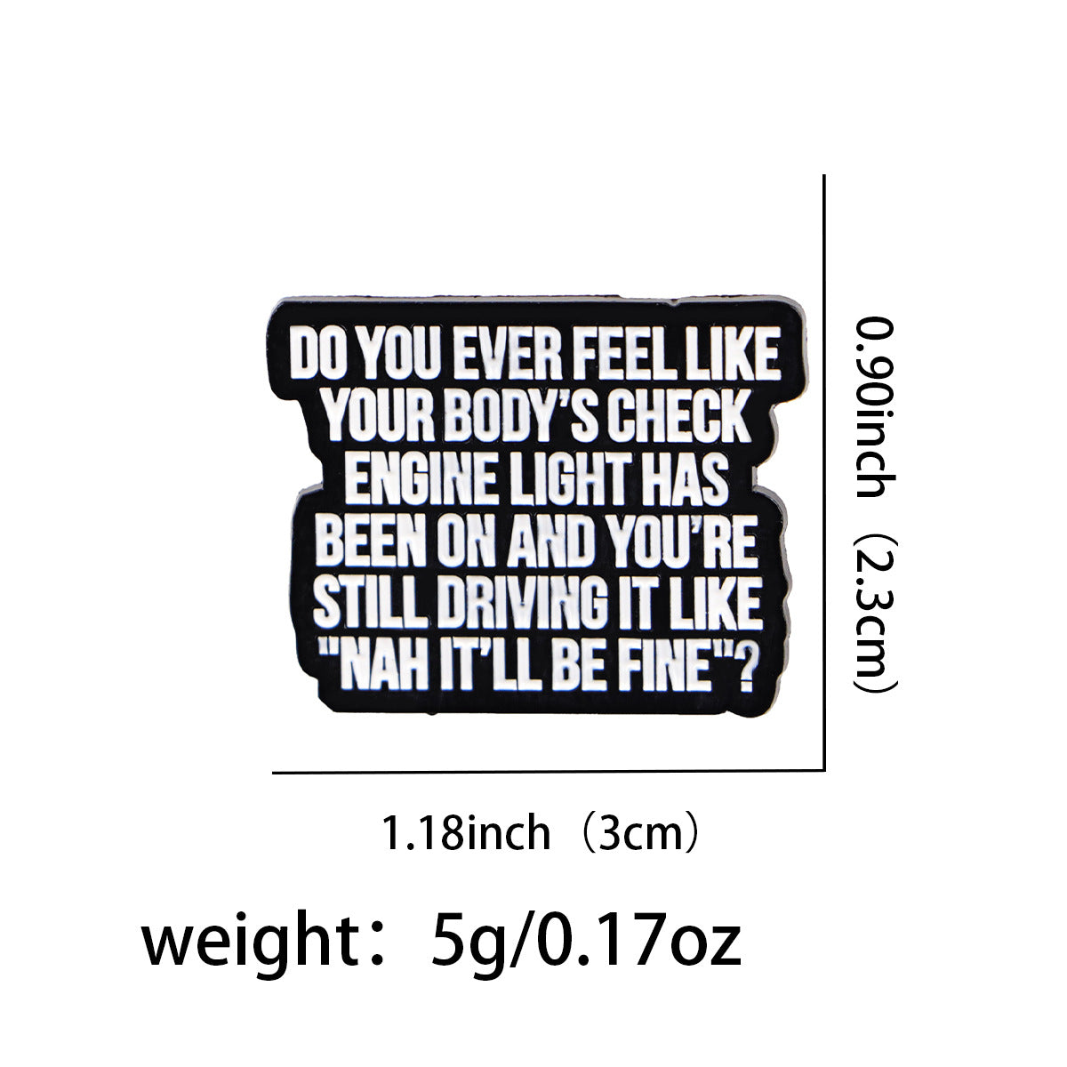 Wholesale Quote Brooch Cartoon Metal Badge English Letter Jewelry