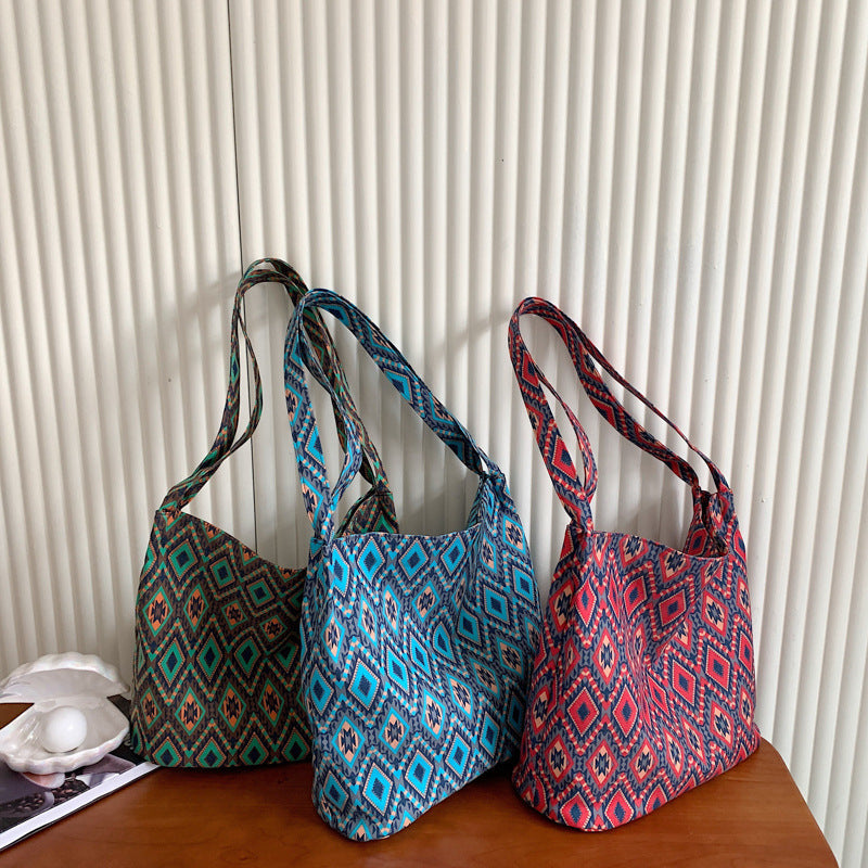 Wholesale Aztec Pattern Ethnic Style Retro Handbag Canvas Bag