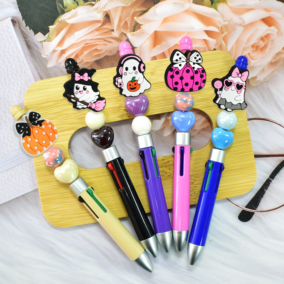 Wholesale Random 100pcs/pack   series of colorful 2D Focal Beads