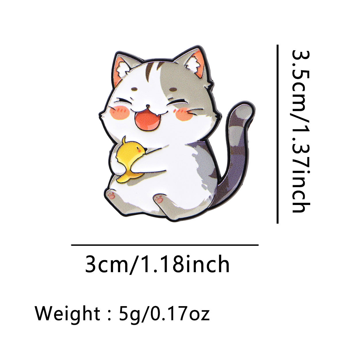 Wholesale Love Cat Brooch Cartoon Metal Badge Creative Personality Accessories