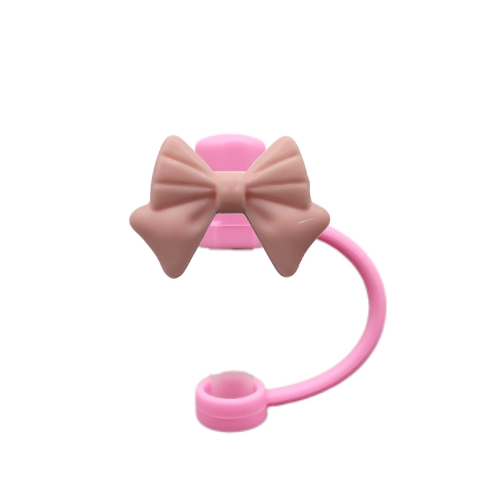 Wholesale colorful bow straw cap straw plug dustproof straw cover