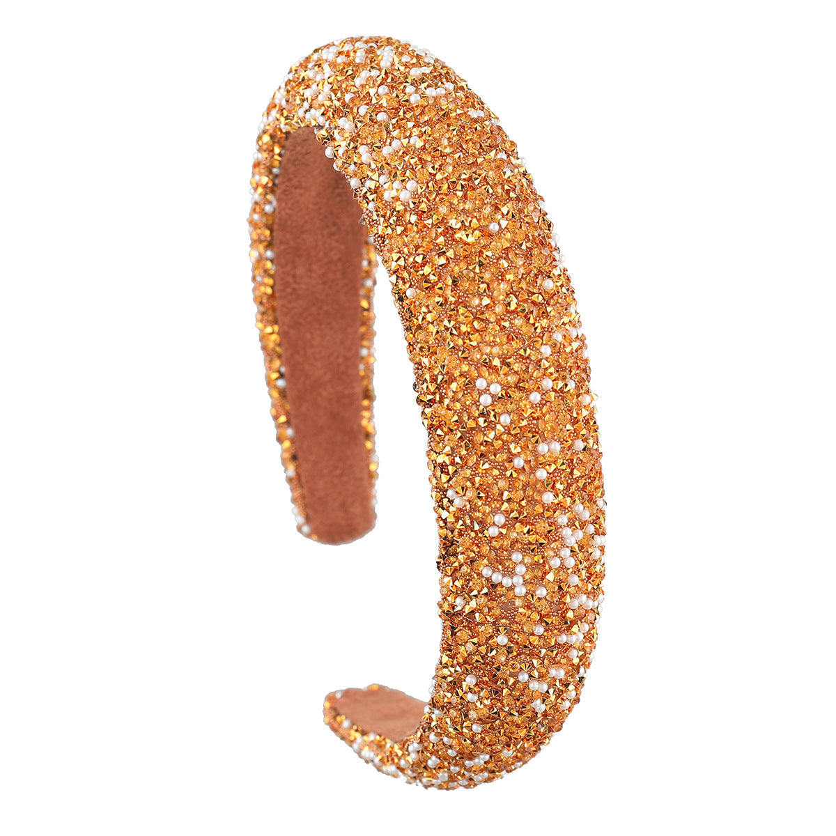 Wholesale Fabric Sponge Colorful Rice Beads Wide-brimmed Headband