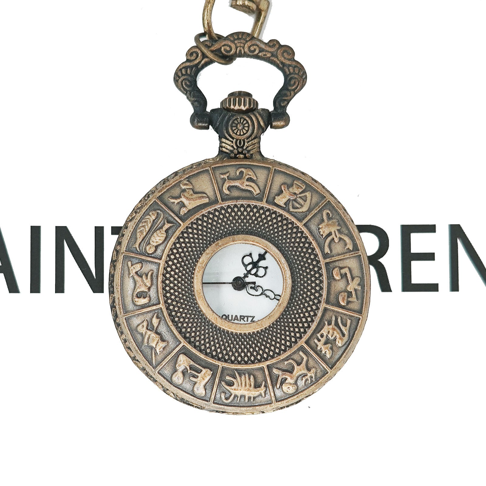 Wholesale Hollow out retro flip quartz pocket watch