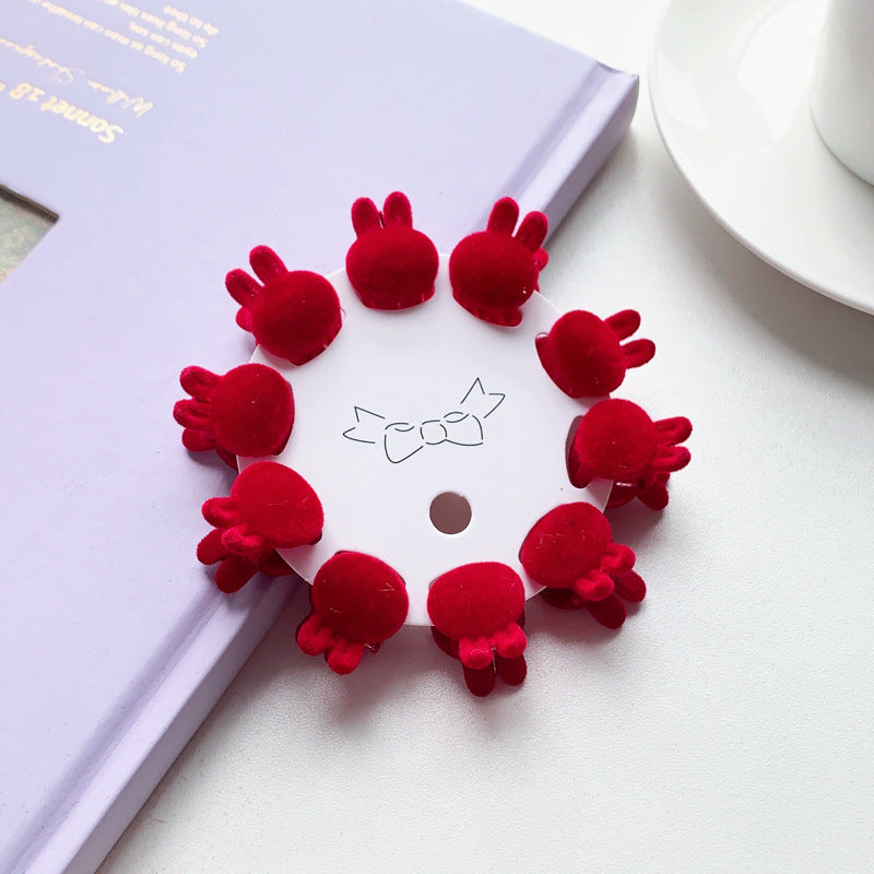 Wholesale Christmas Red Velvet Bow Hoops