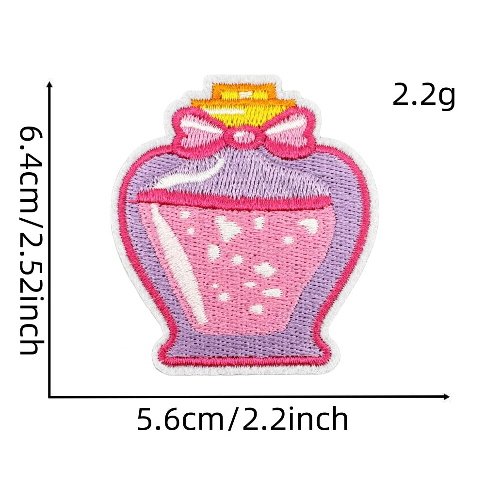 Wholesale Cartoon Princess Pink Cloth Patch Badge Fashion DIY Decorative Accessory For Clothing Bags Gifts Resale