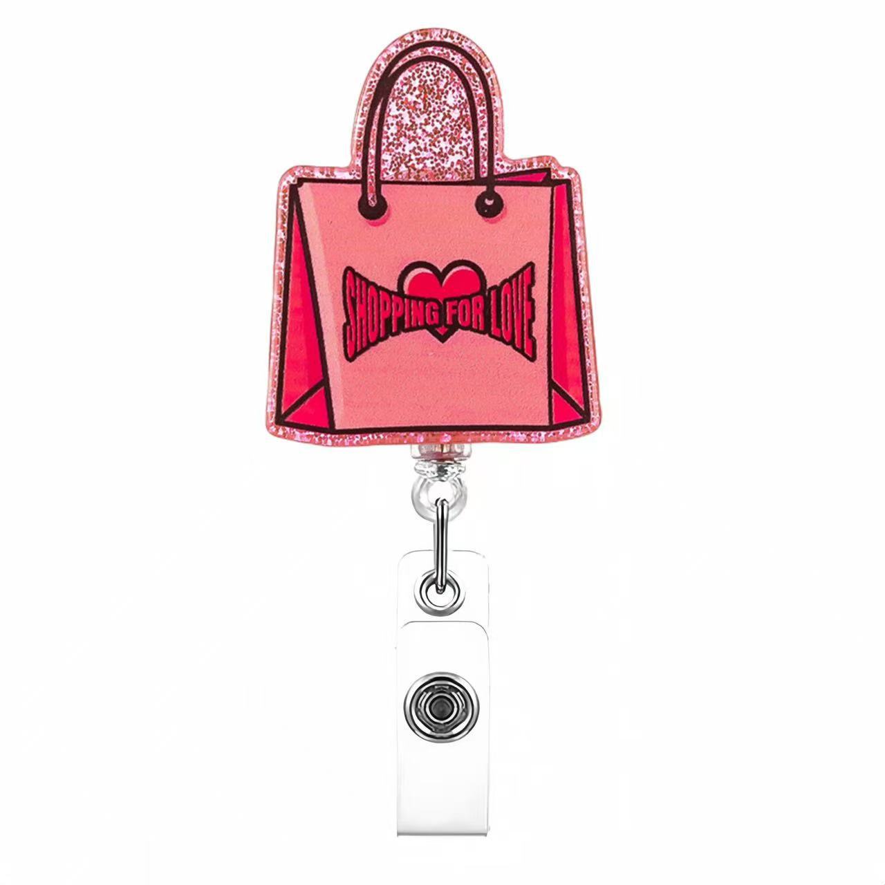 Wholesale Acrylic DIY Patch Telescopic Badge Clip Badge Reels